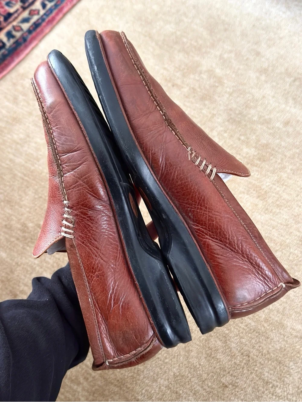 Martin Dingman Leather Slip-On Venetian Loafers